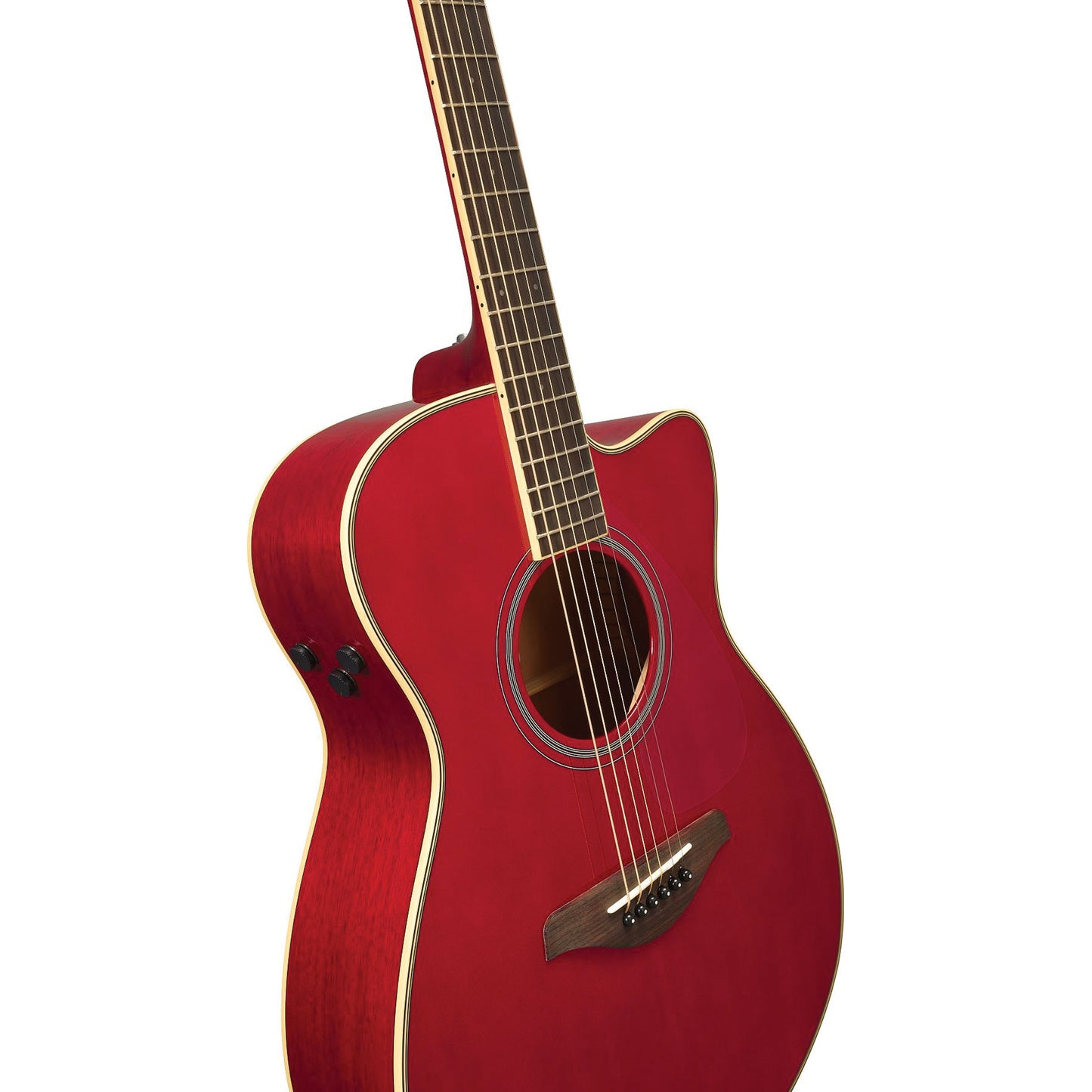 Yamaha FSCTA RR Folk/Concert TransAcoustic Acoustic Electric Guitar - Ruby Red