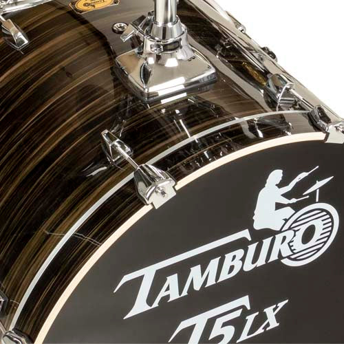 Tamburo TB T5LXP20WGBK Drum Set T5LX series (5-piece, 20" Bass Drum) - Wood Grain Black Finish