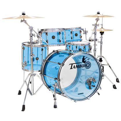 Tamburo TB VL520BL VOLUME Series (5-piece seamless-acrylic shell pack with Snare Drum and 20" Bass Drum) - Blue