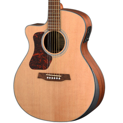 G550RCEL Natura Solid Spruce Top Left-Handed Armrest Grand Auditorium Acoustic Cutaway-Electric - Open Pore Satin Natural