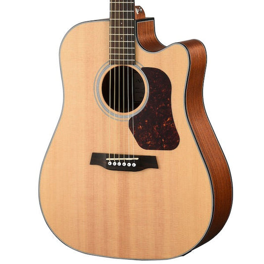 D550CE Natura Solid Spruce Top Dreadnought Acoustic Cutaway-Electric - Open Pore Satin Natural