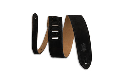 2" Wide Black Suede Guitar Strap.