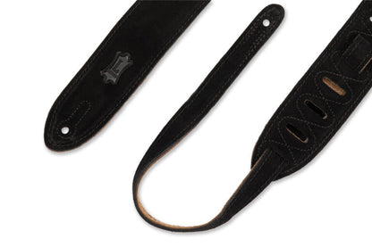 2" Wide Black Suede Guitar Strap.
