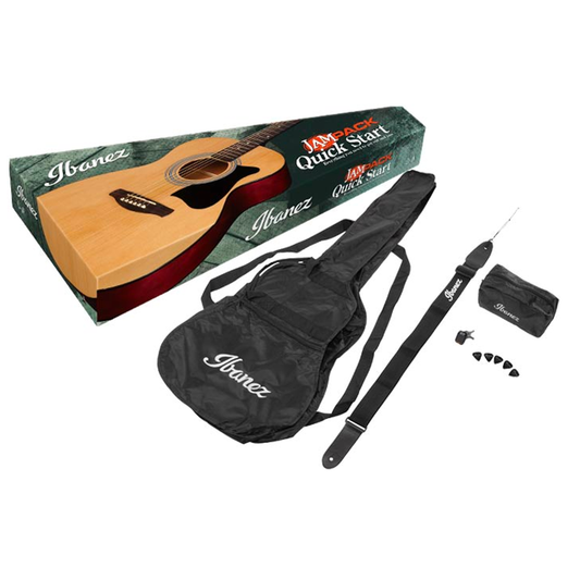 Ibanez IJVC50 Jampack Grand Concert Acoustic Guitar Pack Natural
