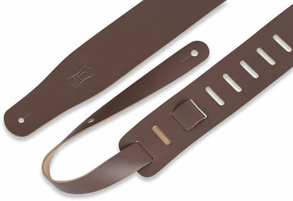 Levy's Leathers - M26-BRN - 2 1/2" Wide Brown Genuine Leather Guitar Strap