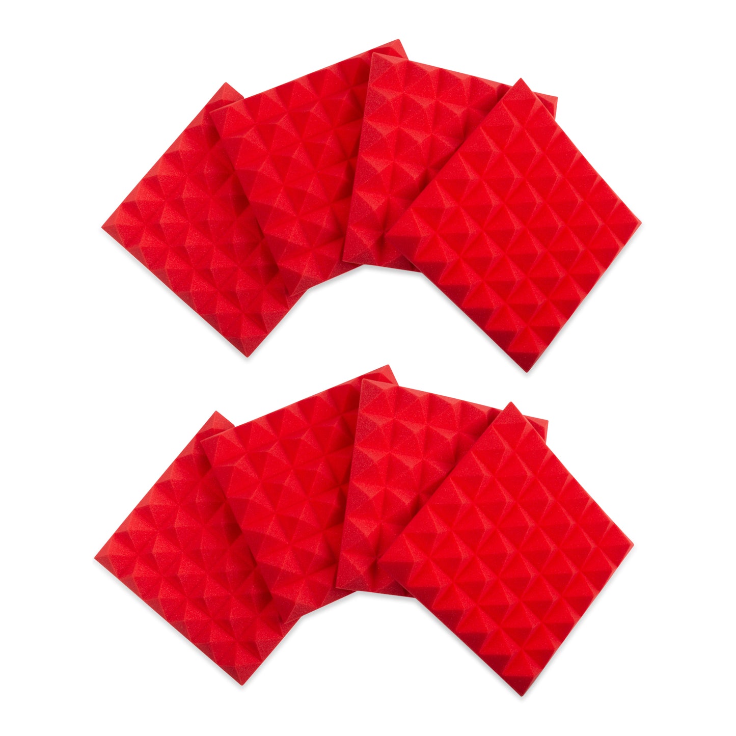 GFW-ACPNL1212PRED-8PK - 8 Pack of Red 12x12" Acoustic Pyramid Panel