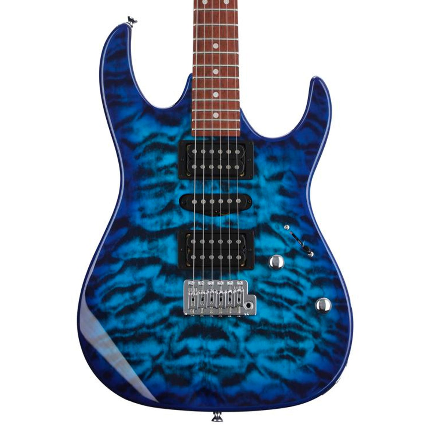 Ibanez Gio GRX70QA Electric Guitar - Transparent Blue Burst