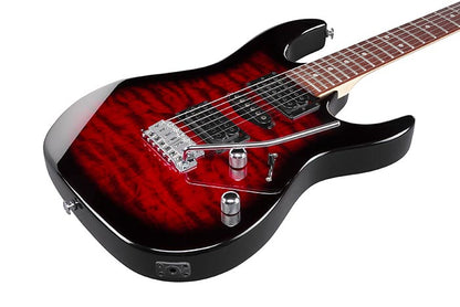 Ibanez Gio GRX70QA Electric Guitar - Transparent Red Burst