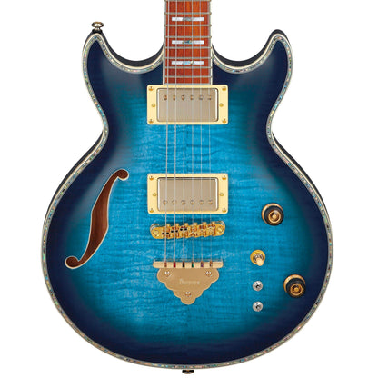 Ibanez AR520HFM Hollowbody Electric Guitar in Light Blue Burst