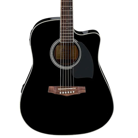 Ibanez PF15ECE Cutaway Dreadnought Acoustic/Electric Guitar - Black High Gloss