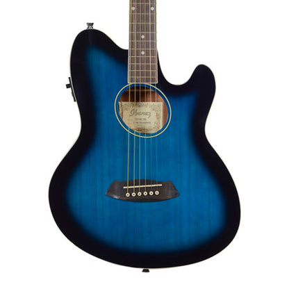 Ibanez TCY10E Talman Acoustic Electric Guitar - Transparent Blue Sunburst