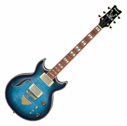 Ibanez AR520HFM Hollowbody Electric Guitar in Light Blue Burst