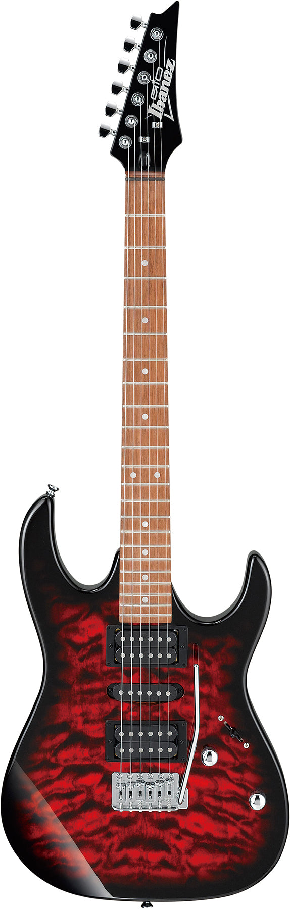 Ibanez Gio GRX70QA Electric Guitar - Transparent Red Burst
