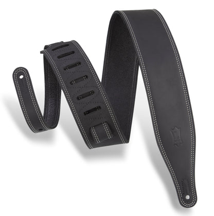 Levy's Leathers - M17BDS-BLK - 2.5" Wide Garment Leather Guitar Strap