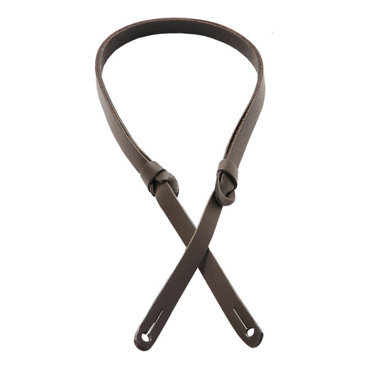 Levy's Leathers - M19PR-DBR - 1/2" Wide Dark-brn Veg-tan Leather Mandolin Strap