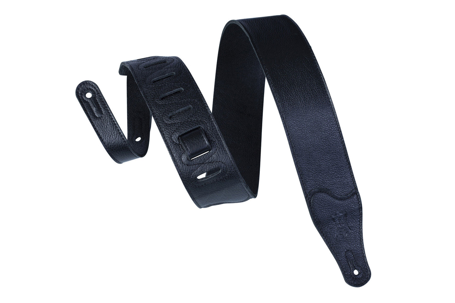 Levy's Leathers - M26BL-BLK - 2 1/2" Wide Black Garment Leather Guitar Strap