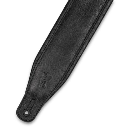 3.25" Black Garment Leather Guitar Strap