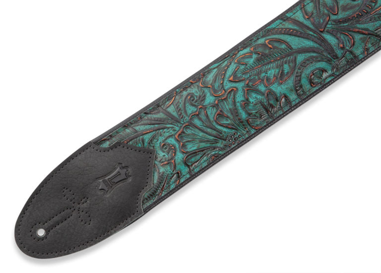 Levy's Leathers - M4WP-001 - 3" Wide Embossed Leather Guitar Strap