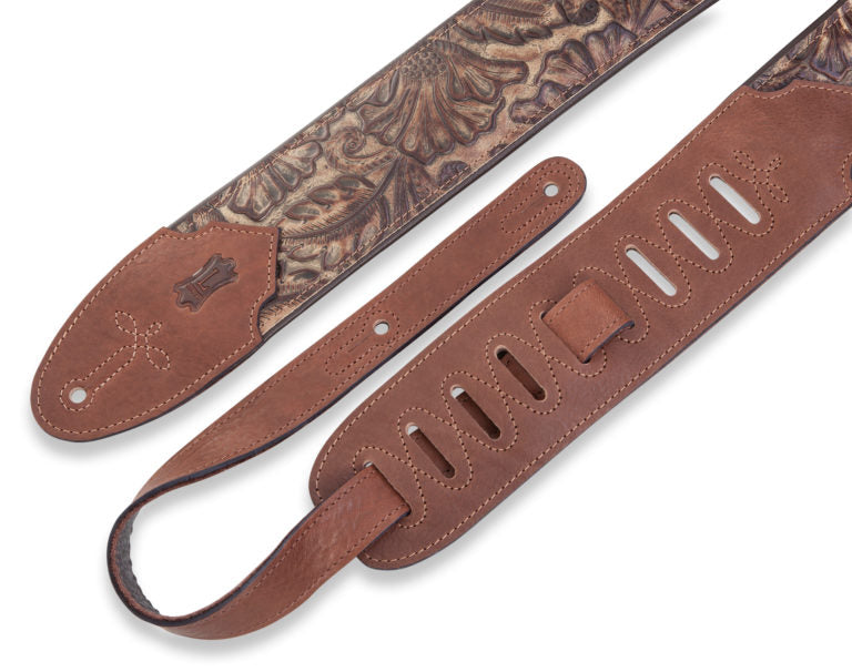 Levy's Leathers - M4WP-002 - 3" Wide Embossed Leather Guitar Strap