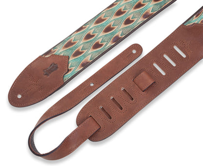Levy's Leathers - M4WP-004 - 3" Wide Embossed Leather Guitar Strap