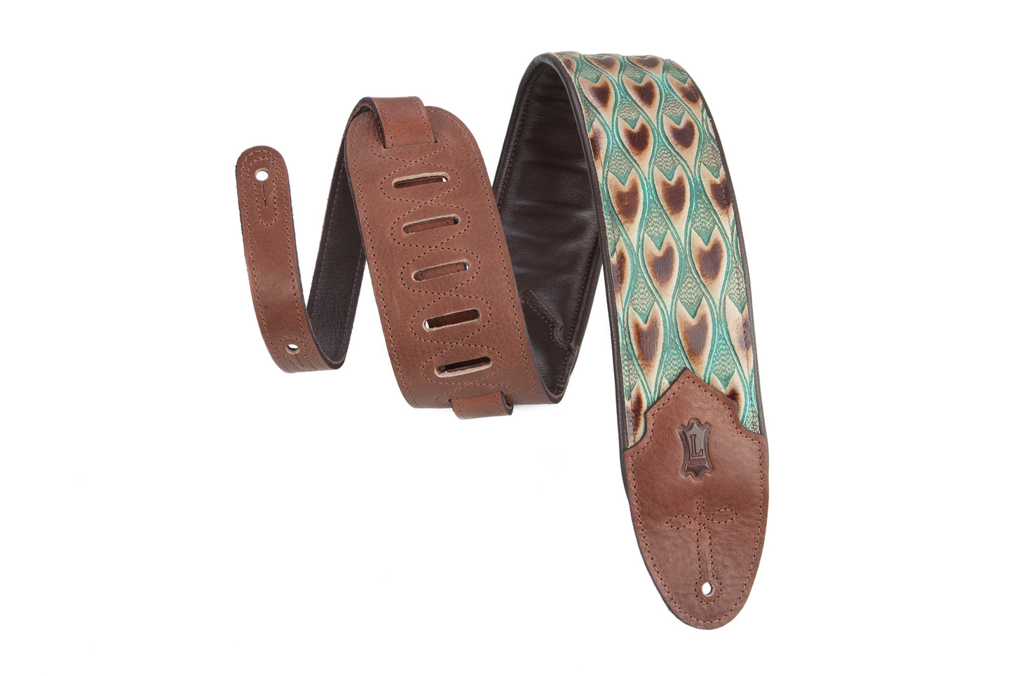 Levy's Leathers - M4WP-004 - 3" Wide Embossed Leather Guitar Strap