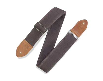 2" Wide Waxed Canvas Guitar Strap