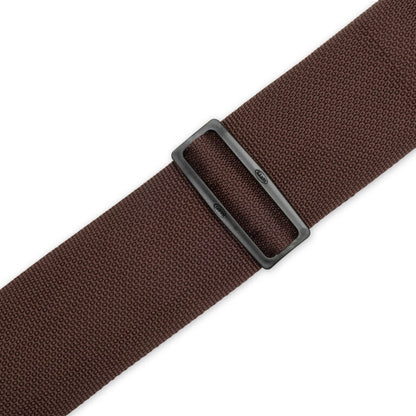3" Wide Brown Polypropylene Guitar Strap.
