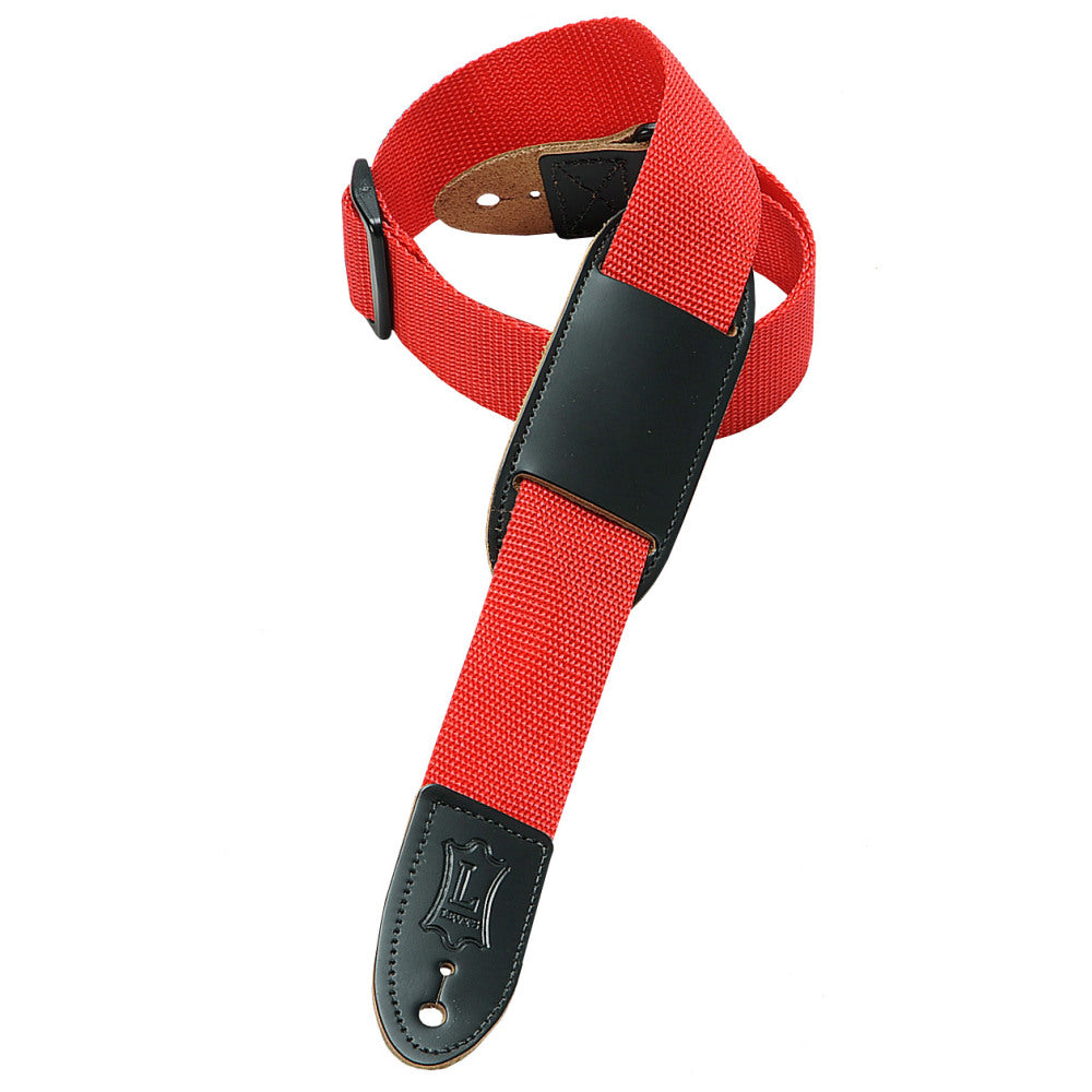 Levy's Leathers - M8PJ-RED - 1 1/2" Wide Red Poly Youth Guitar/uke Strap
