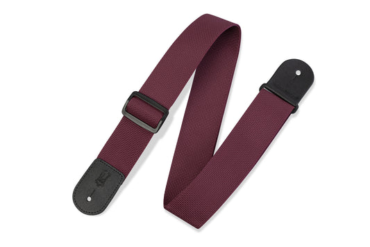 Levy's Leathers - M8POLY-BRG - 2" Wide Burgundy Polypropylene Guitar Strap