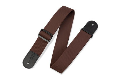 Levy's Leathers - M8POLY-BRN - 2" Wide Brown Guitar Strap
