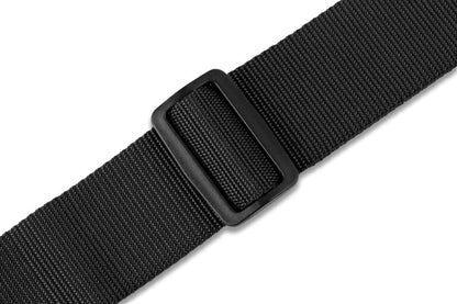2" Wide Black Polypropylene Guitar Strap.