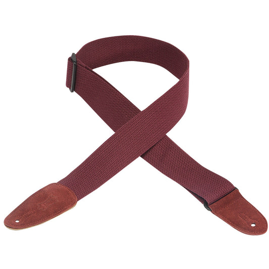 Levy's Leathers - MC8-BRG - 2" Burgundy Cotton Guitar Strap