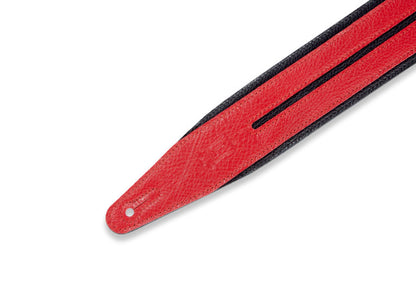 Levy's Leathers - MG317DRS-BLK_RED - 2 1/2" Wide Black Garment Leather Straps