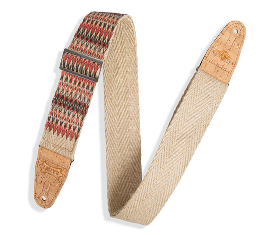 Levy's Leathers - MH8P-006 - 2 inch Wide Hemp Guitar Strap.