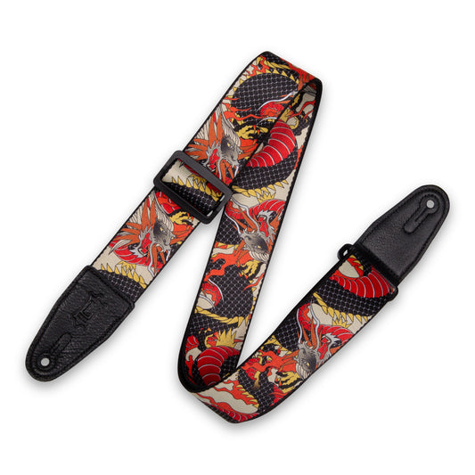 Polyester Guitar Strap Japanese Traditional Dragon