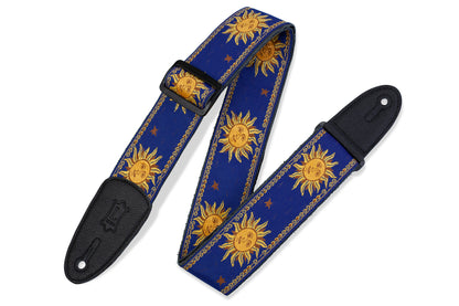 Levy's Leathers - MPJG-SUN-BLU - 2" Wide Blue Jacquard Guitar Strap