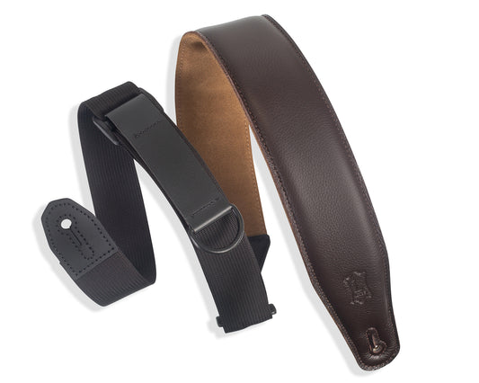 Levy's Leathers - MRHGS-DBR - 2 1/2 inch Wide Ergonomic RipChord™ Guitar Strap.