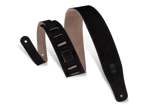 Levy's Leathers - MS26-BLK 2 1/2" Wide Black Suede Guitar Strap