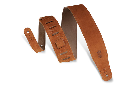 Levy's Leathers - MS26-HNY - 2 1/2" Wide Honey Suede Guitar Strap