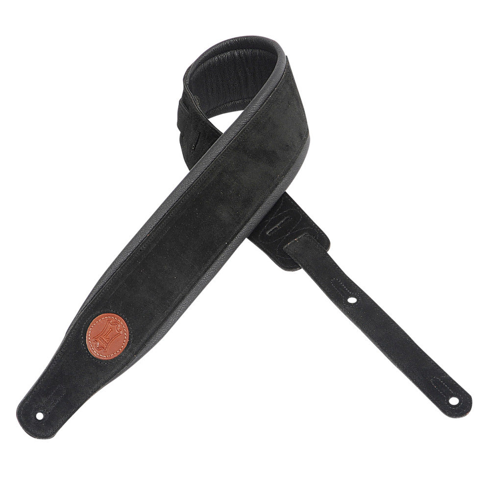 Levy's Leathers - MSS2S-BLK - 3" Wide Black Suede Guitar Strap