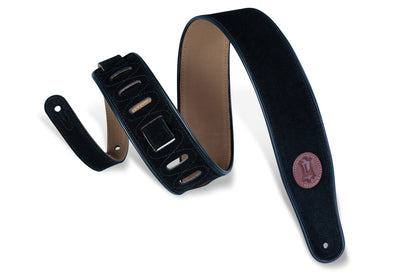 Levy's Leathers - MSS3-BLK - 2 1/2" Wide Black Suede Guitar Strap