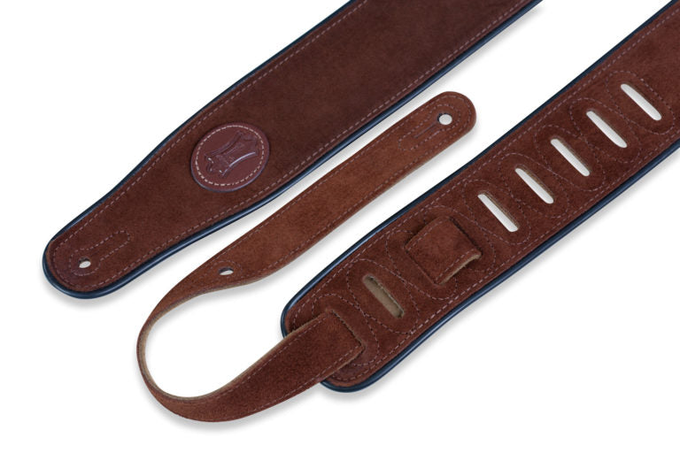 Levy's Leathers - MSS3-BRN - 2 1/2" Wide Brown Suede Guitar Strap.