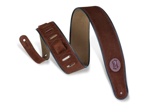 Levy's Leathers - MSS3-BRN - 2 1/2" Wide Brown Suede Guitar Strap.
