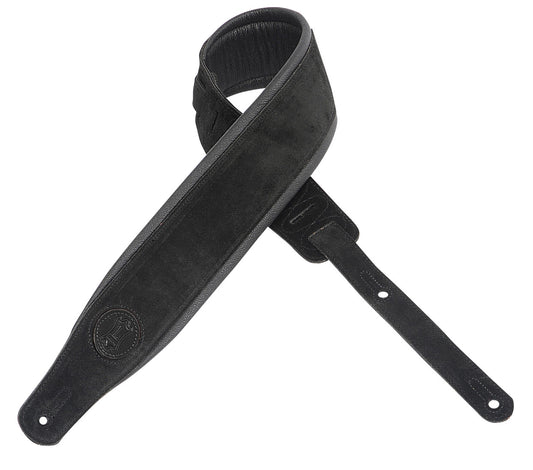 Levy's Leathers - MSSB2S-BLK - Wide Black Suede Guitar Strap