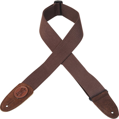 2" Wide Brown Cotton Guitar Strap.