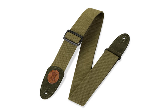 Levy's Leathers - MSSC8-GRN - 2" Wide Green Cotton Guitar Strap
