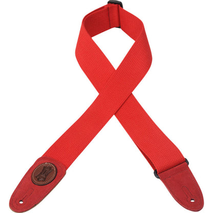 Levy's Leathers - MSSC8-RED - 2" Wide Red Cotton Guitar Strap