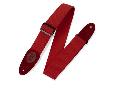 Levy's Leathers - MSSC8-RED - 2" Wide Red Cotton Guitar Strap
