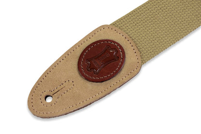 2" Wide Tan Cotton Guitar Strap.