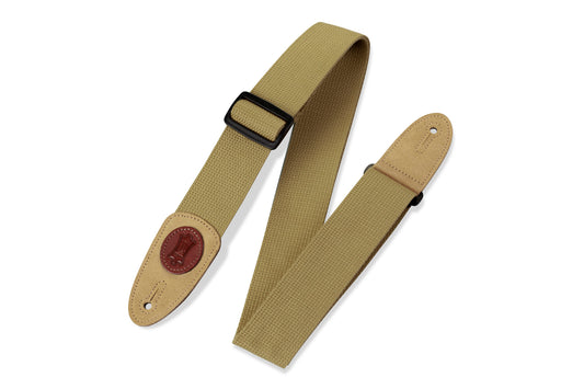 Levy's Leathers - MSSC8-TAN - 2" Wide Tan Cotton Guitar Strap
